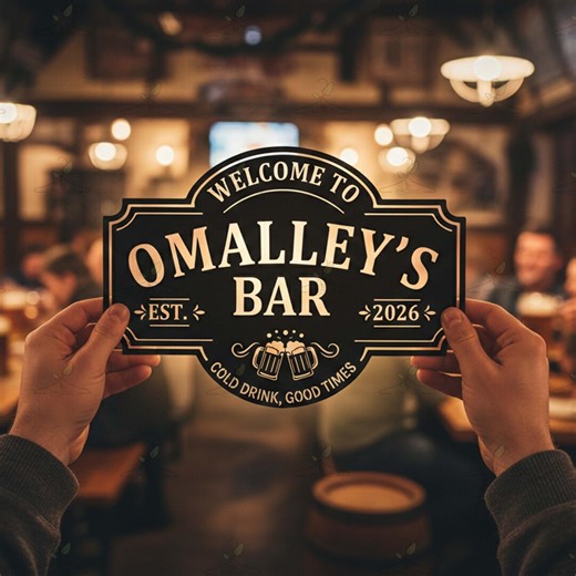 Custom Metal Tavern Sign: Personalized Home Bar Decor Housewarming Gift - Etsy