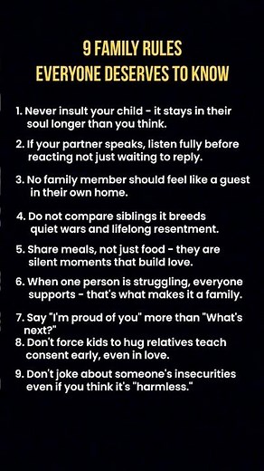 9 Family Rules That Everyone Must Follow ❤️