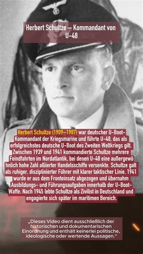 Herbert Schultze – Kommandant von U-48 | Erfolgreichstes U-Boot des Atlantikkrieges WW2 #history