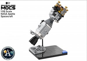 LEGO MOC-117770 1:110 Scale Apollo CSM/LM (Space 2022)