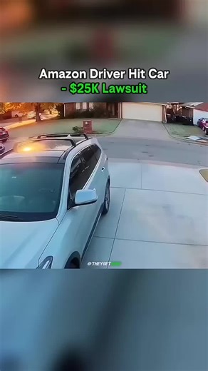 Amazon Driver Hit her Car 🤦‍♂️ #breakingnews #lawsuit | Amazon Driver