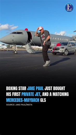 The E News India on Instagram: "Jake Paul turned to social media today to share his most recent luxury purchases. The YouTube and boxing celebrity followed in Mike Tyson's footsteps, purchasing a brand new private jet and a Maybach SUV with his Netflix bout money.Paul showed off his new toys on Instagram and TikTok, dancing in front, inside, and all around his matching vehicle and plane. . . . #jakepaul #jakepauledits #youtuber #privatejet #mercedesmaybach #maybachsuv #theenewsindia #theenewsind