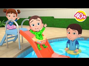 Swimming Pool Song | Swimming with Family + More Nursery Rhymes & Kids Songs