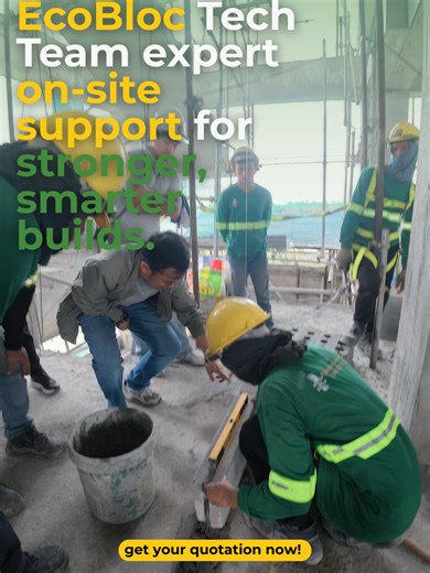 EcoBloc Tech Team — expert on-site support for stronger, smarter builds. 🧱 👉 Book your FREE site demo today! #EcoBlocAAC #BuildSmartPH #ConstructionPH #AACBlocksPH