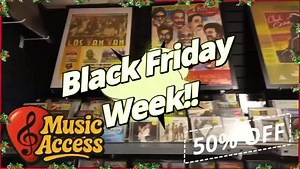 🔥 Llega la mejor venta del año… La Semana de Black Friday en Music Access 🔥 50% de descuento en todos los Vinilos en prensado original, CD’s, cassettes, películas en DVD y Blu-Ray… Vinilos coleccionistas, clásicos, rarezas, rock, salsa, retro…¡Todo, absolutamente TODO, al 50% de descuento! Esta es tu oportunidad de llevarte esas piezas que siempre quisiste. Dale acceso a tu música con Music Access. Semana de Black Friday: Lunes 24 de noviembre al domingo 30 de noviembre de 2025. ¡Music Access!