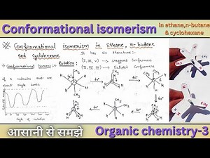 Conformational isomerism in ethane,n - butane and cyclohexane, Staggered,Eclipsed l b pharma 4th sem