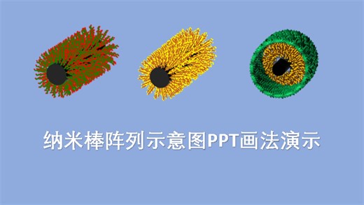 研究生sci论文插图光催化电化学纳米棒阵列示意图PPT画法演示