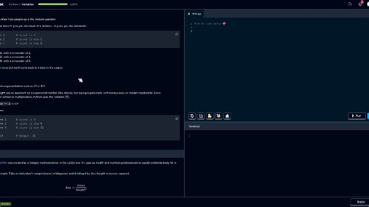 玩着游戏学编程系列(Codedex)-Python快乐入门-variables-08-10