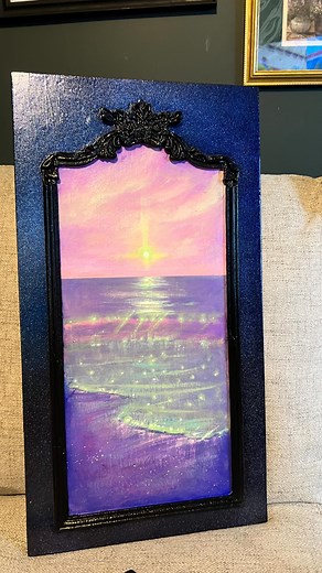6.3K views · 243 reactions | "Ethereal Goddess" An acrylic painting on a hobby lobby find that I decided to revamp 珞 First painting of 2024 For the sparkly top coat I sprayed "Mod podge" iridescent gloss top coat incase you're interested !! Stuff is awesome #ethereal #dreamyart #acrylicpainting | Christina Ratino | Facebook