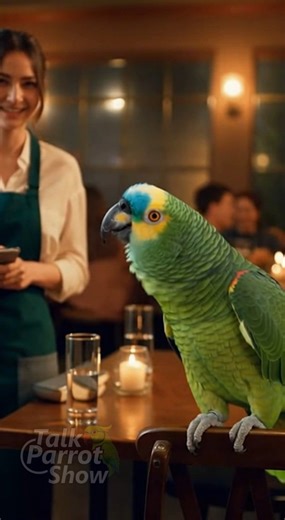 🍽️🦜 Parrot Orders Food Like a KING | Funniest Reaction Ever 😂 This Blue-fronted Amazon parrot refuses normal food orders 😂🔥 His final request is absolutely hilarious 🤣 Watch till the end | guaranteed laughter! Follow for more talking parrot comedy 🦜 #TalkParrotShow #ParrotComedy #FunnyParrot #RestaurantComedy #TalkingParrot #ComedyShorts #ViralShorts #LaughOutLoud #AmazonParrot #8KVideo #FunnyAnimals | Talk Parrot Show
