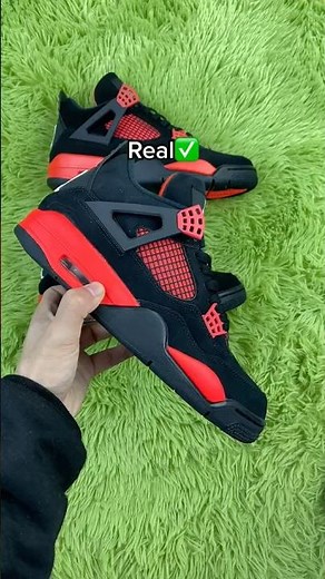 Real Vs Fake Red Thunder Jordan 4 #shorts #sneakerhead #viral