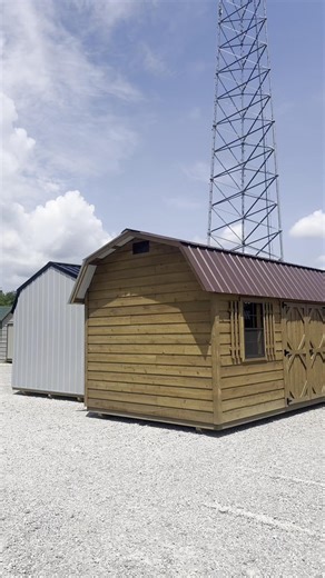 🏠✨ Big, bold, and built to last — check out this 10x20 Cedar Barn! Perfect for storage, a workshop, or just adding rustic charm to your property. Who else is dreaming of one in their backyard? 🌲💭 #CedarBarn #MountainBarnBuilders #StorageGoals #BarnStyle #QualityBuilt | Mountain Barn Builders of Clarkrange, Tennessee