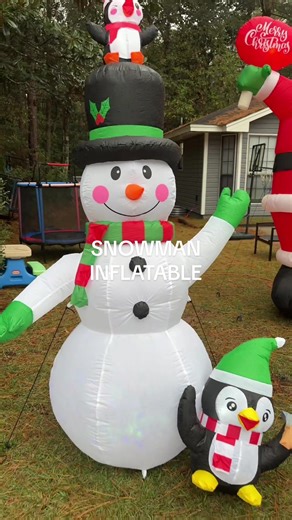 Snowman inflatable ⛄️ #christmasinflatable #snowman #inflatable #christmas #christmasdecor