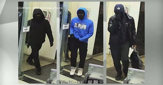 York Regional Police release photos of three suspects in alleged armed robbery