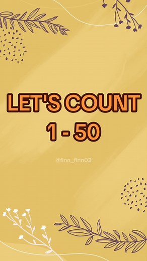 Learn to Count from 1 to 50 for Kids