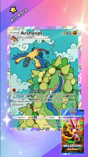 Archeops (Art Rare) in Booster packs Mega Rising | Pokemon TCG Pocket #pokemontcg
