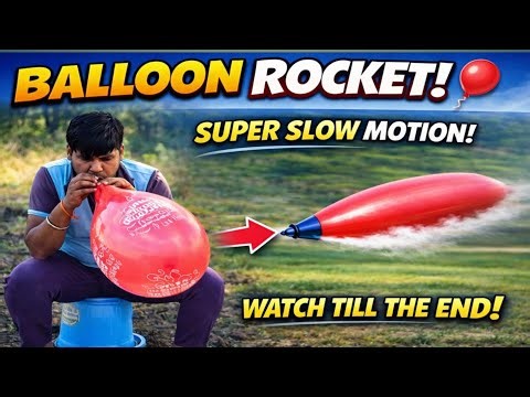 Balloon Rocket Experiment 🚀🎈 | Super Slow Motion & Satisfying | Episode 1