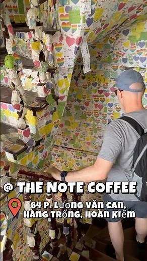 The Note Coffee Hanoi | The Most Positive Café in Vietnam #hanoi #thenotecoffee #cutecafe