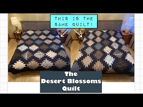 How to Make a Desert Blossoms Quilt, Delectable Mountains Block, Disappearing HST, Free Tutorial