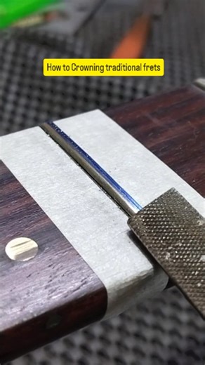 JP guitar Service brebes on Instagram: "What is fret crowning ? Fret crowning is rounding back the top of a fret that is no longer round or uneven. Follow me for more information.#guitar #guitarrepair #guitarist #guitarplayer #reels"