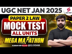UGC NET Law Preparation | Complete UGC NET Law Revision | UGC NET Law Mock Test By Karan Sir