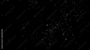starry night sky, where numerous stars blink and sparkle across dark expanse motion of blinking lights adds dynamic and magical quality perfect for depicting vastness and mystery of the universe.