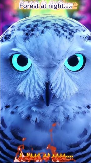 DID THE OWL JUST WINK? 🦉✨ The Magic of Neon Moonlight #NeonForest