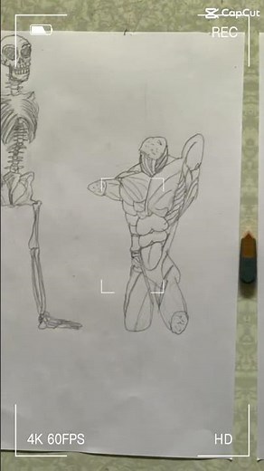 Effect on my traditional draw human shape and anatomy sketch