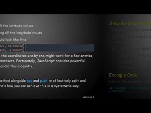 How to Convert a List of String Coords into Two Float Lists of Lat/Lng in JavaScript