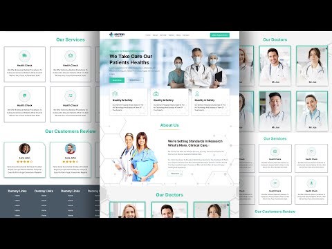 Hospital management website with html and CSS | part 2
