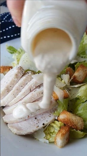 The BEST Caesar Salad Dressing #salad #recipe #food