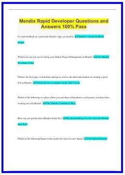 Mendix Rapid Developer Questions and Answers 100 Pass532 636x882
