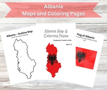 Albania Map & Coloring Pages | Country Study | K–3