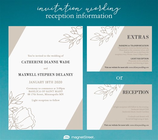 What does reception to follow mean on wedding invitation | Honestweddingadvice.com