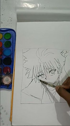 Killua drawing of pfp!! #animeeart #killuazoldyck #drawing #jujutsukaisen #trendingshorts #hxh