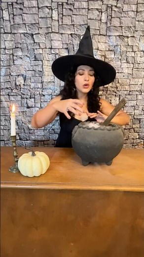 DIY stirring bubbling cauldron