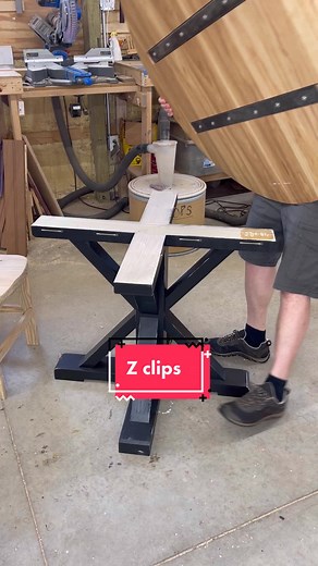 I use z clips to attach my table tops. Do you use those figure 8s or something else. #woodworking #woodworkernation #woodworkingcommunity #woodworkcraft