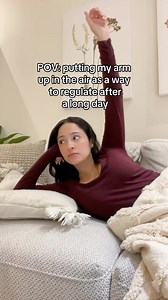 Our bodies can find interesting ways of regulating themselves. Some people find themselves shaking out their body parts, others tense and loosen up, and many people (myself included) find myself laying with my arms or legs lifted to create a sense of pressure and balance. I tried to find research backed evidence as to why this is such a common occurrence in many people, but unfortunately there are only theories. The biggest theory, which makes sense for me as well is what I mentioned above, regu