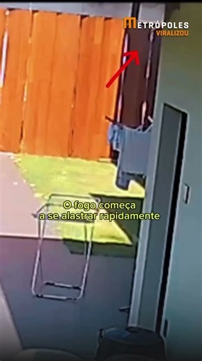 Vídeo mostra incêndio na casa de sertanejo e rápida ação da esposa