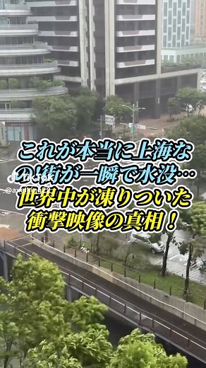 【衝撃】「スマートシティ神話が崩れた瞬間」20分の豪雨が暴いた上海の恐るべき現実とは？#上海 #中国 #豪雨 #fyp