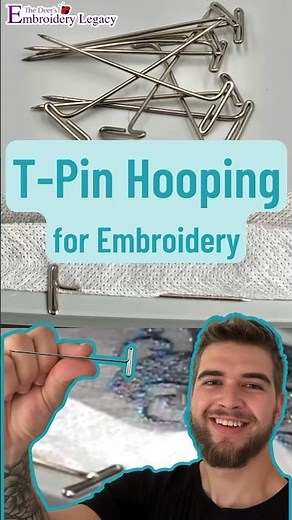 T-Pins: Hoop Like a Pro in Machine Embroidery! 🧵✨#embroidery #machineembroidery #embroiderylegacy