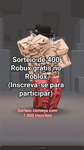 Sorteio de 400 Robux Grátis no roblox(Inscreva-se)