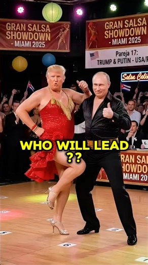 WHO WILL LEAD?! 😳🔥 Trump vs Putin Salsa Showdown 2025 💃 #satire #ai #shorts