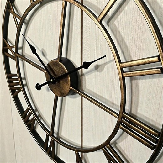 Large Roman Numeral Wall Clock Metal Rustic Vintage Silent Nordic Decor Round Industrial Wall Clock for Living Room Kitchen Bedroom - Etsy
