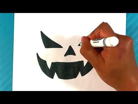 EASY How to Draw HALLOWEEN PUMPKIN FACE