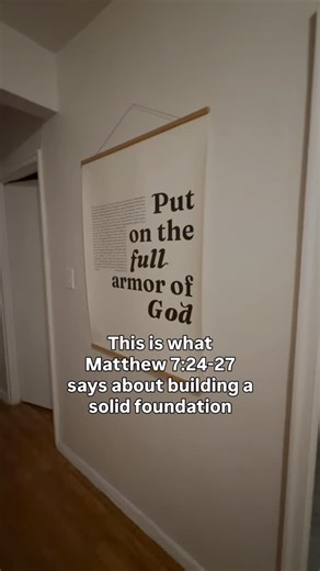 Rebecca | Biblical Living & Obedience on Instagram: "read with me 🫶 Matthew 7:24 - Anyone who listens to my teaching and follows it is wise, like a person who builds a house on solid rock. vs 25 - Though the rain comes in torrents and the floodwaters rise and the winds beat against that house, it won’t collapse because it is built on bedrock. vs 26 - But anyone who hears my teaching and doesn’t obey it is foolish, like a person who builds a house on sand. vs 27 - When the rains and floods come 