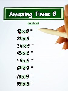 Amazing Trick ‼️ Times 9 #mathteachergon #Math #MULTIPLICATION #mathhacks #mathtricks | Math Tutorials