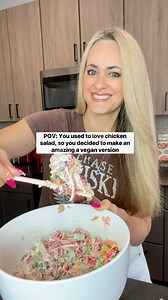 New!! Did you love chicken salad? Well, I created the most delicious dairy-free, vegan and much healthier version! No mayo and no oil but every bit as delicious and packed full of veggies! | The Vegan 8