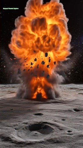Missile Explosion on the Moon 😱🌕 #shorts #fyp