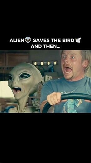 Alien saves a bird🐦😋 #shorts #funny